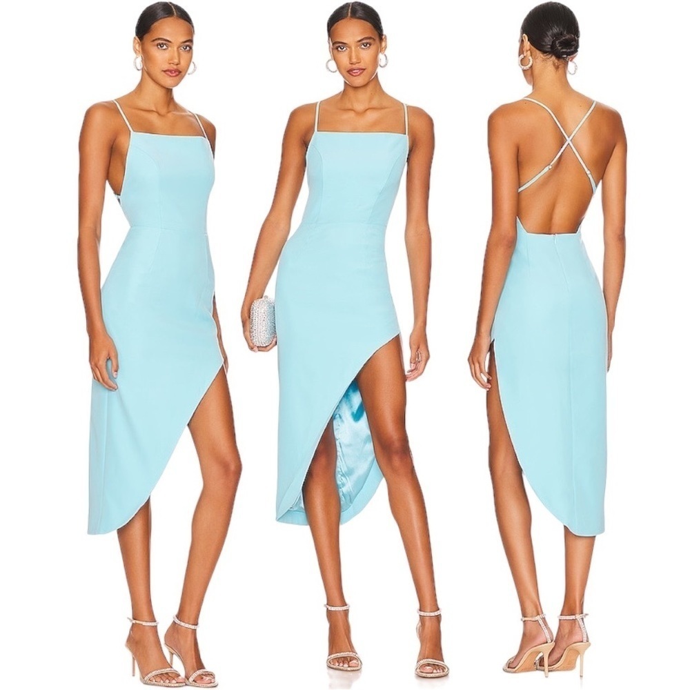 BARDOT Anya Midi Dress in Aqua